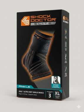 Shock Doctor Elite Ultra Knit Ankle Brace - Size XL (Performance Level 3) NWT